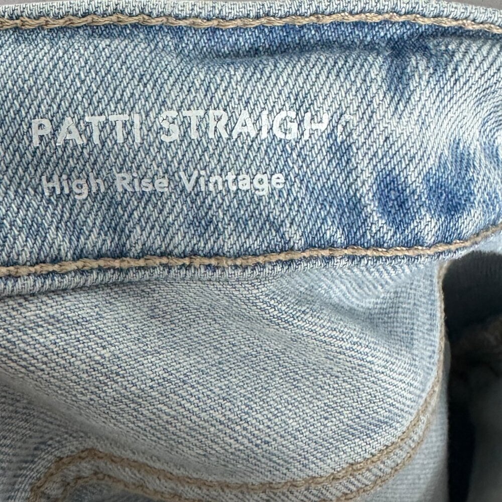 DL1961 Patti Straight High Rise Vintage Jeans Patchwork Power Blue Mixed Size 27 - Picture 8 of 16